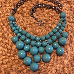 Fossil Teal Bead Necklace